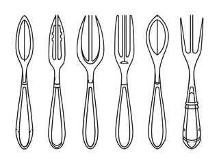 Curette surgical tool clean outline artwork