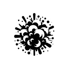 Abstract Black & White Explosion Burst, Comic Book Style