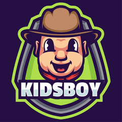 Cowboy Kids Mascot Logo