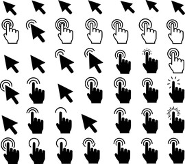 Ultimate Collection of Mouse Click Cursor Icons Hand, Arrow & Loading Cursors for SVG, PNG & Free Vector Downloads