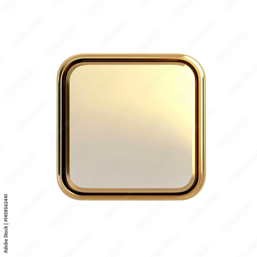 Poster golden square frame blank template design element
