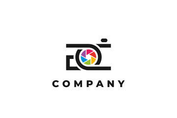 letter g and c photography studio camera lens logo