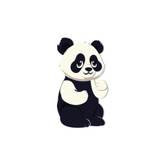 Obraz premium Cute panda isolated in white background