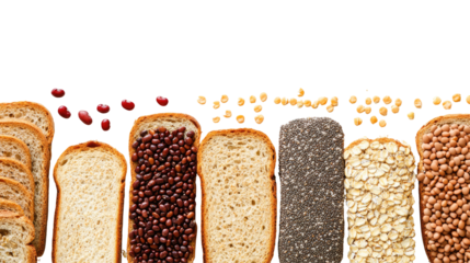 Bread slices filled with various nutritious ingredients