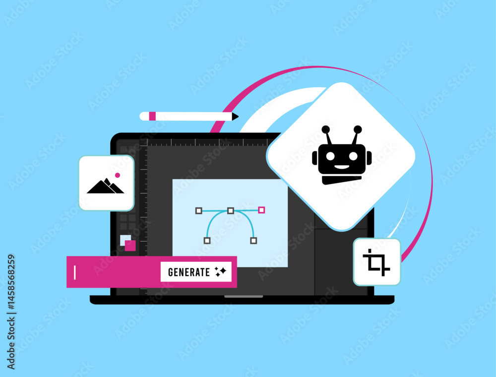 Aufkleber ai-powered design tools generate creative marketing materials with automation, branding and layout s