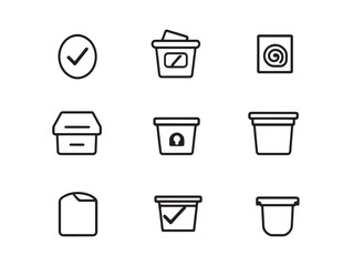 Simple Delete Line Art Vector for Commercial Stock Uses