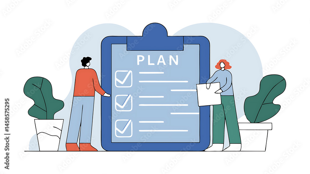 Poster finishing todo list work checklist or accomplishment project management teamwork to get work done co