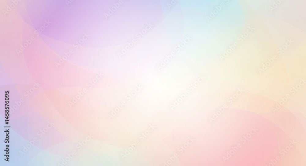 Poster serene pastel gradient background with soft flowing shapes for dreamy designs