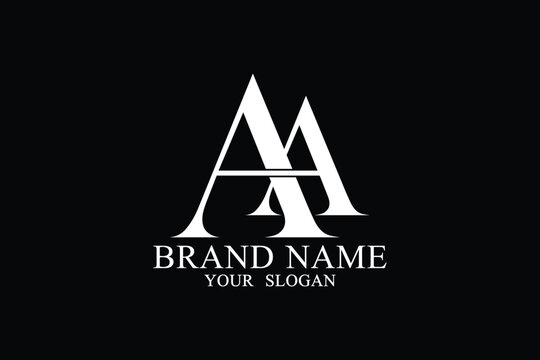 AA initial letter Logo Vector &ndash; Simple Alphabet Letter Design 