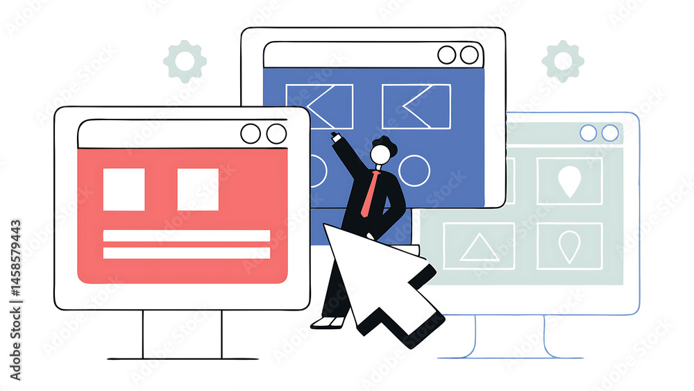 Poster online advertising or digital marketing seo click through rate social media marketing or search engi