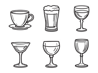 Modern Glassware Drawing Pack