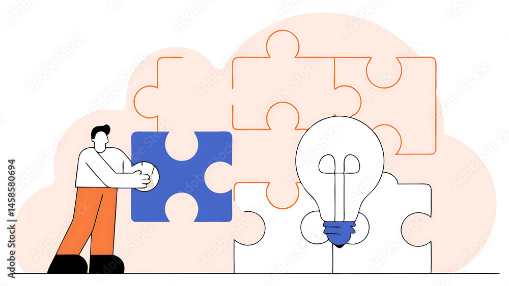 Poster problem solver get solution to overcome difficulty idea creativity or innovation to fix problem or t