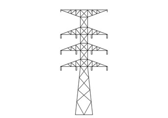 Icono de un poste eléctrico. Icono de electricidad. Icono de energía eléctrica. Industria energética