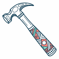 hammer silhouette vector illustration