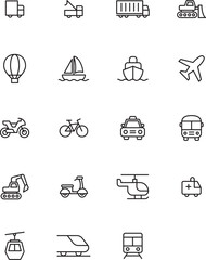 transportation icon set