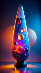Abstract Lava Lamp with Colorful Floating Blobs  