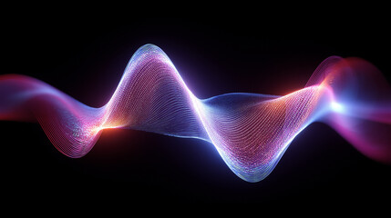 Obraz premium Quantum Encrypted Data Streams Visualized with Geometric Waves