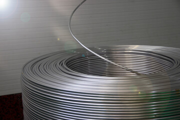 A coil of thick aluminum wire