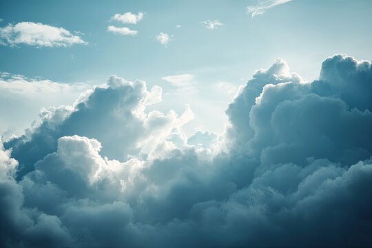 A dramatic sky filled with massive clouds