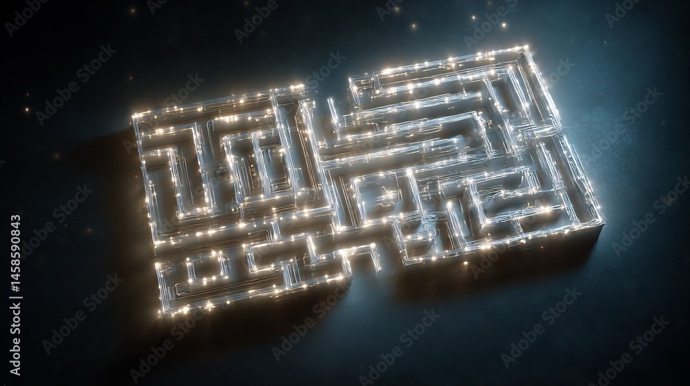 Poster illuminated labyrinth: a sparkling perspective of the path to find solutions