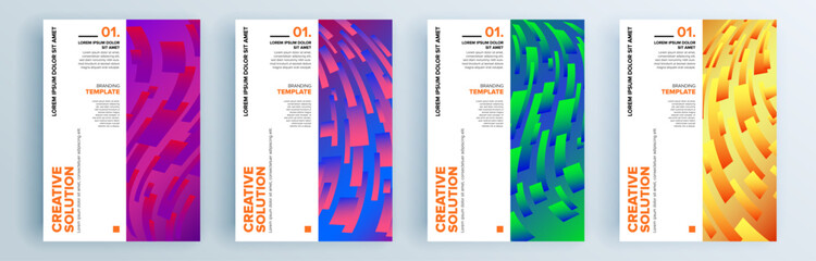 Modern abstract covers set, minimal covers design. Colorful geometric background, vector illustration.