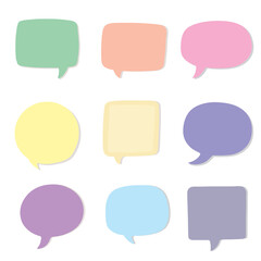 set of speech bubbles