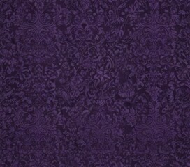 Deep purple gothic damask, velvety texture, repeating floral,  repeat,  floral wallpaper