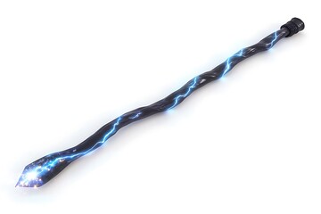 3D Lightning Whip with Glowing Electric Sparks