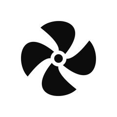 Fan icon isolate on white background.