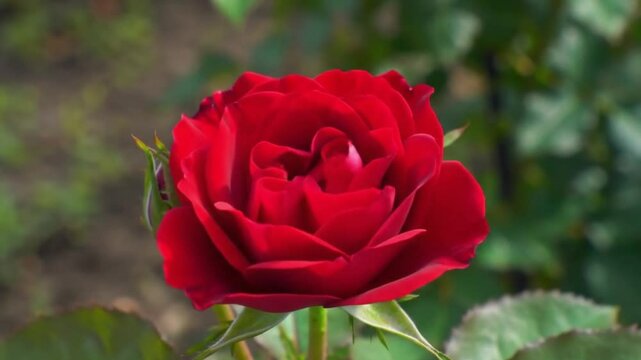 Time lapse of rose blooming and roses garden. Generative AI.