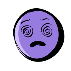 Drunk Emotion Doodle Sketch Emoji Illustration for Journal and Digital Sticker Use