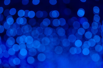 Close up blurred and softy bokeh of multicolor from LED lighting on stage. Background for dramatic or mysterious or Sci-fi concept.