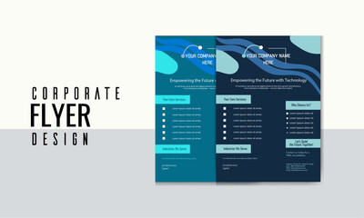 modern Flyer template. Corporate flyer design.  Creative and minimal vector design