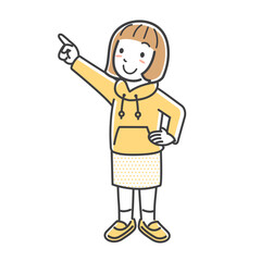 family-93.eps指差す女の子