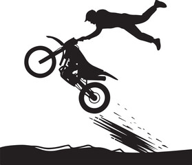 Fototapeta premium Motorbike SVG – Motorcycle Silhouette Cut File for Bikers & Cricut ProjectsVintage Motorcycle PNG – Retro Bike Clipart for Shirts & StickersDirt Bike SVG Design – Off-Road Racing Graphic for Craft