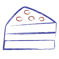 hand drawn vector illustration of a cake