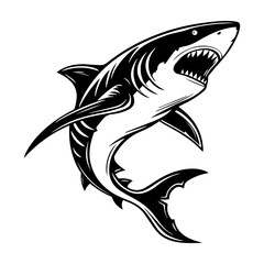 Powerful Shark Illustration