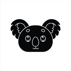 Koala Head Animal Silhouette Icon