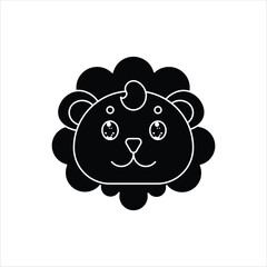 Lion Head Animal Silhouette Icon