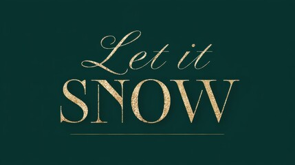 Obraz premium Gold Glittered Text Illustration on Green Festive Background Expressing Holiday Spirit