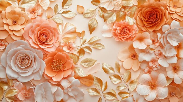 pastel roses background card