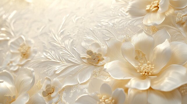 white delicate peony flowers background