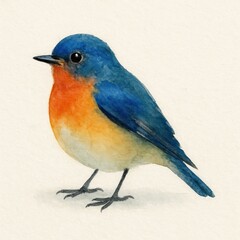 Obraz premium Vibrant watercolor bird illustration.