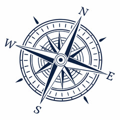 Obraz premium compass, white background