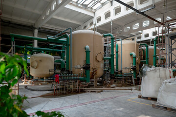 Archaic outdated system of water treatment area for a heat exchanger circuit, including...