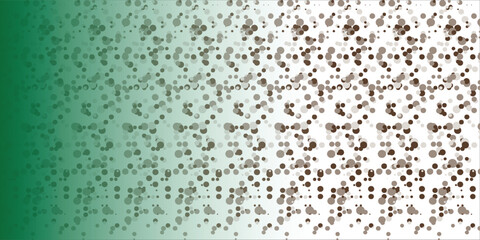 Light green vector banner with set of circles, dots. Donuts Background. Creative Design Template. Technological halftone illustration.