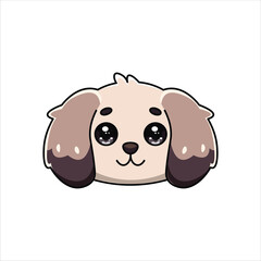 Cute Colored Puppy Head Icon