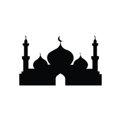 Islamic Mosque Silhouette Vector Illustration