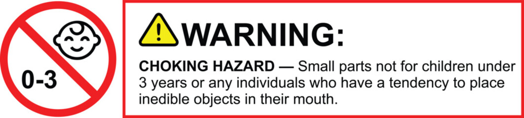Child Safety Warning: Choking Hazard. Choking Hazard: Not for Children Under 3 Years
