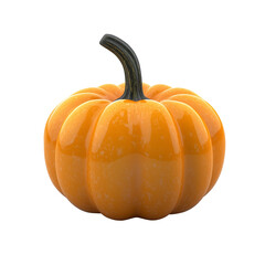 Obraz premium 3d rendering icon Pumpkin illustration PNG. cartoon minimal style orange Pumpkin on transparent isolated background.